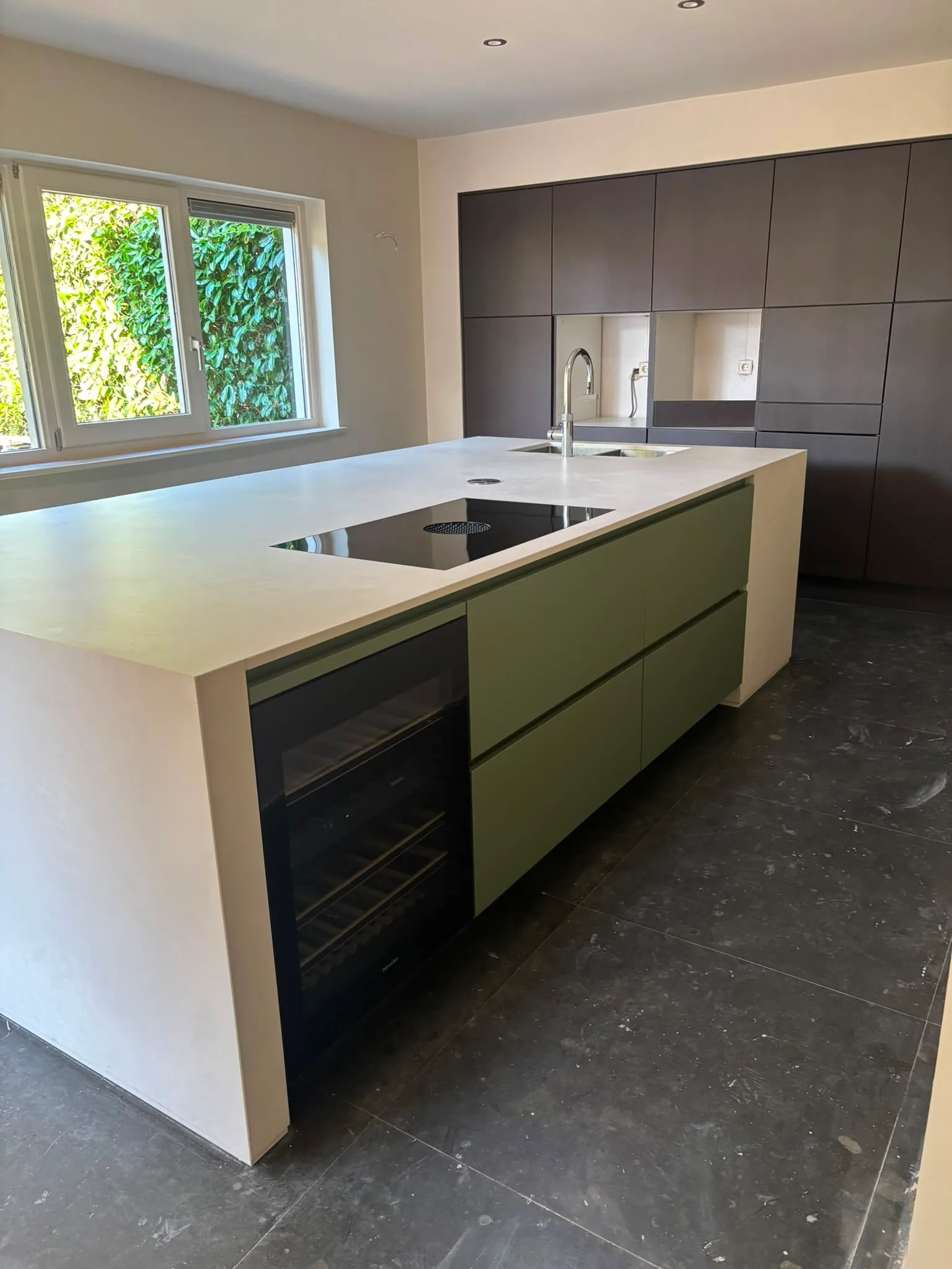 Keuken & kook-eiland - Houtstyle & Groen