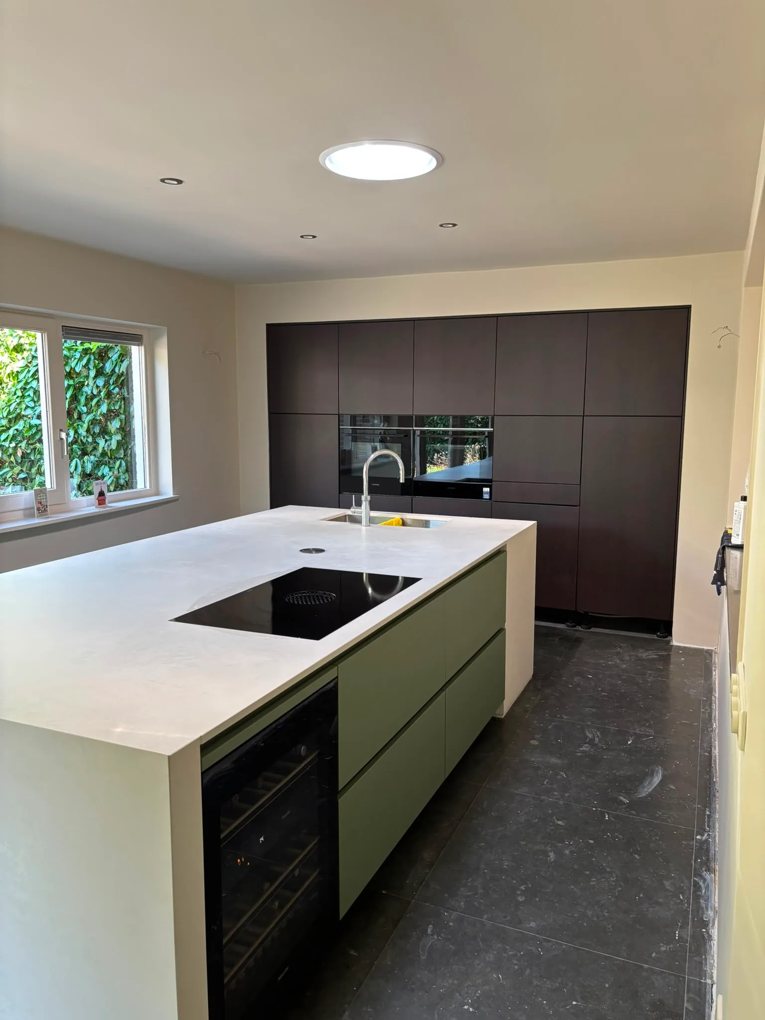Keuken & kook-eiland - Houtstyle & Groen