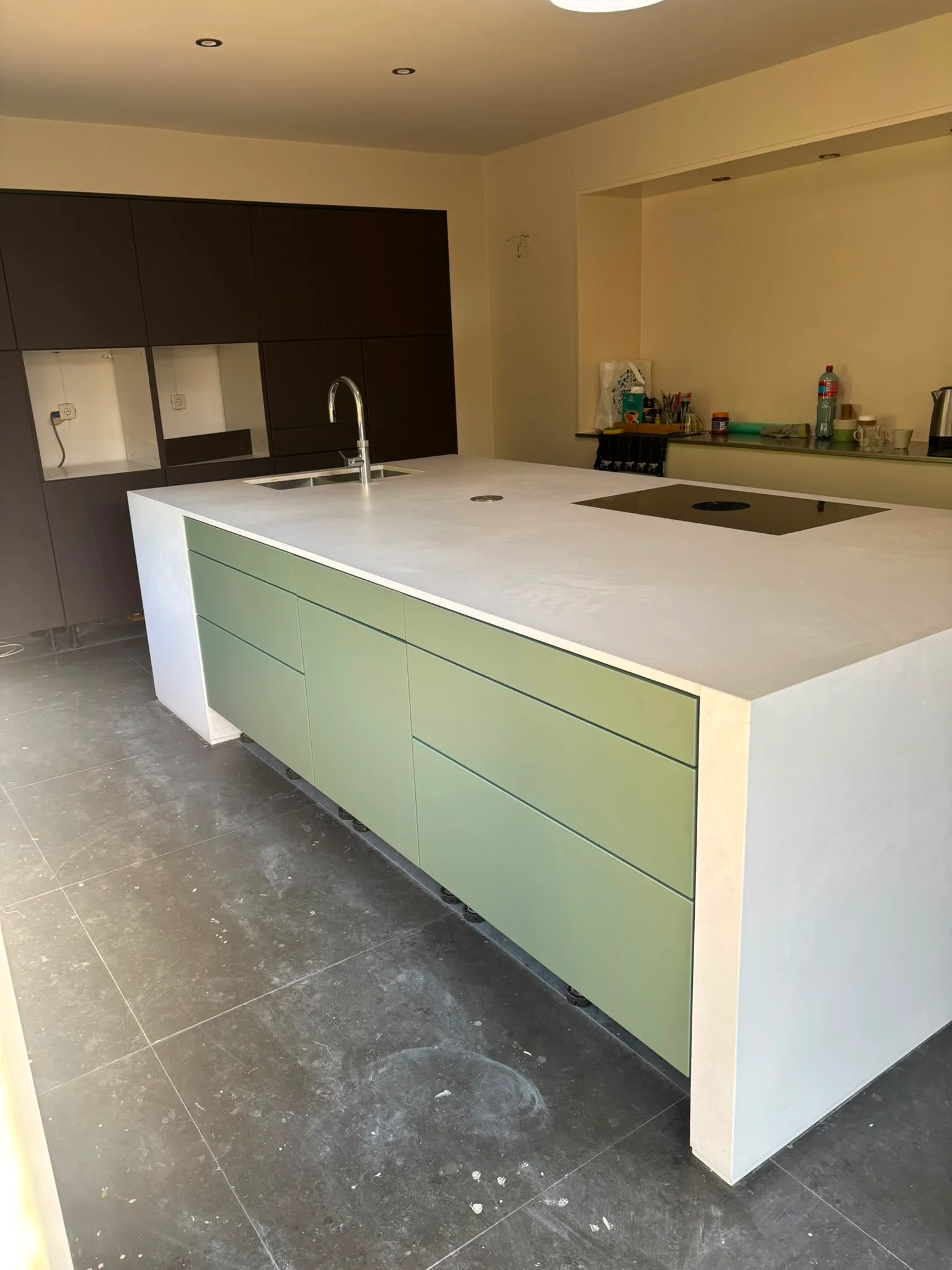Keuken & kook-eiland - Houtstyle & Groen